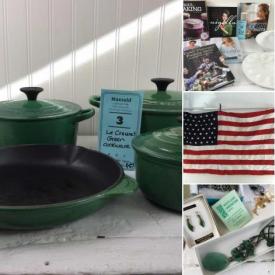 MaxSold Auction: This online auction features Small Kitchen Appliances, Longaberger Baskets, Sterling Silver & Costume Jewelry, Antique Dry Sink, Le Creuset, Jewelry Organizers, Vintage Linens, Women's Shoes & Boots, Bohemian Glass, Depression Glass, Hummel Figures, Collector Plates, Watches, Dollhouse Miniatures and much more!